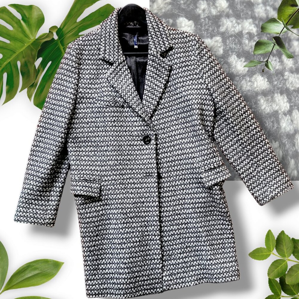 Circolo 1901 Textured Wool-Blend Coat, Sz Small